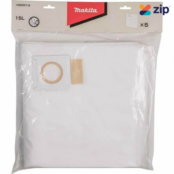 Makita 195557-5 - 5pk Fleece Filter Bag Makita Accessories